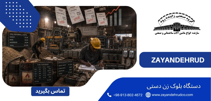 هزینه ها - درآمد کارگاه بلوک زنی