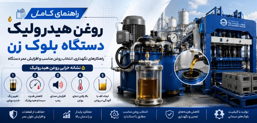 تعویض و نگهداری صحیح روغن - روغن هیدرولیک دستگاه بلوک زن