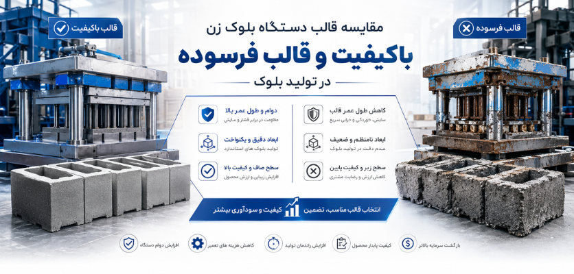 مقایسه کیفیت - قالب دستگاه بلوک زن