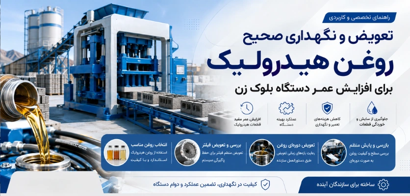 نشانه های خرابی روغن - روغن هیدرولیک دستگاه بلوک زن