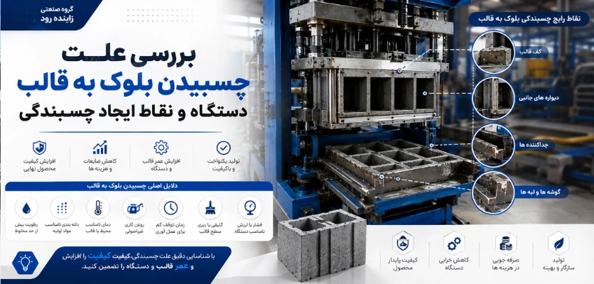 بررسی علت چسبیدن بلوک - علت چسبیدن بلوک به قالب