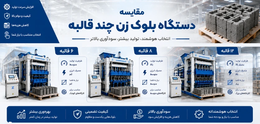 مقایسه دستگاه بلوک زن چند قالبه - دستگاه بلوک زن چند قالبه بخریم