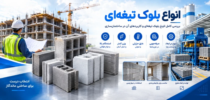 انواع بلوک تیغهای - بلوک سیمانی تیغهای
