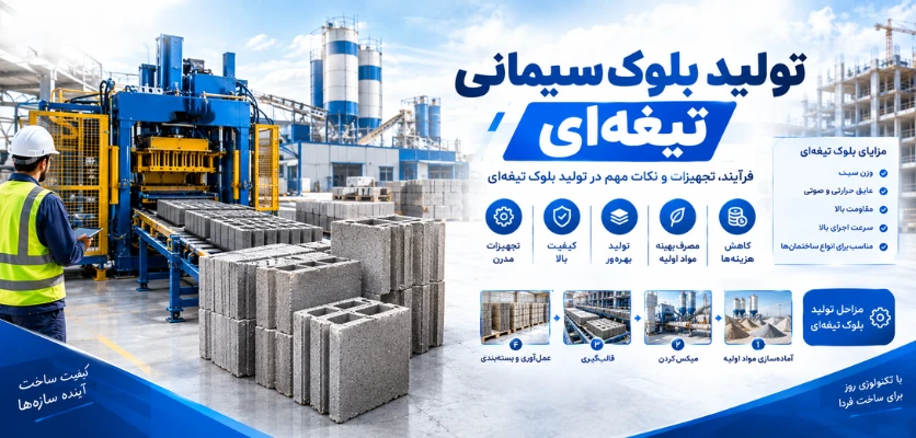 تولید بلوک سیمانی تیغهای - بلوک سیمانی تیغهای